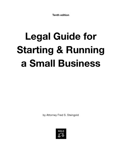 Legal guide for starting & running a small business