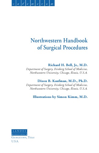 Northwestern handbook of surgical procedures