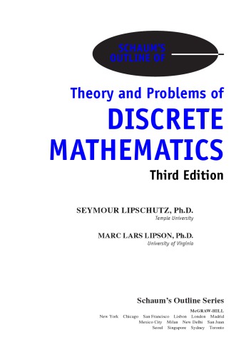 Schaum's outline of theory and problems of discrete mathematics