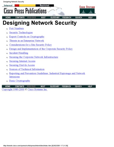 Designing Network Security 