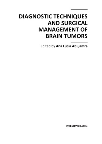 Diagnostic Techniques and Surgical Mgmt. of Brain Tumors