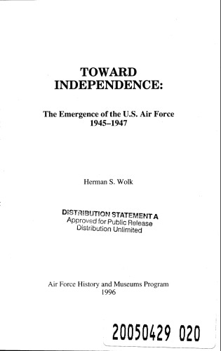 Emergence of the U.S. Air Force, 1943-1947