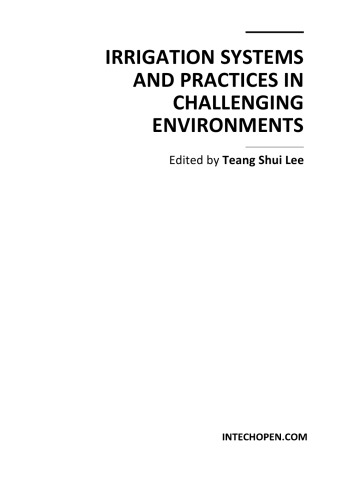 Irrigation Systems and Practices in Challenging Environments