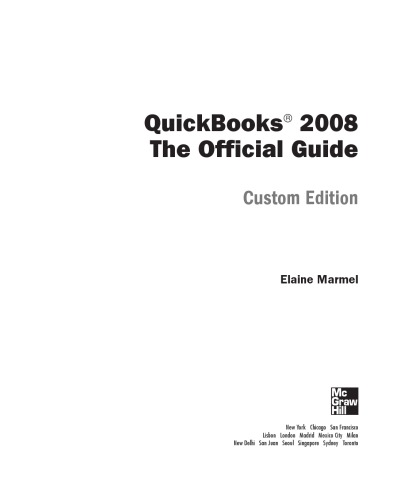 QuickBooks 2008 The Official Guide