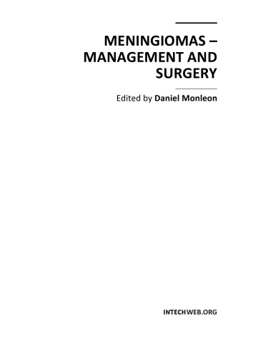 Meningiomas - Management and Surgery
