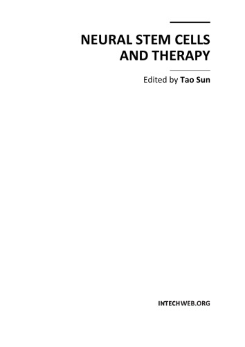 Neural Stem Cells and Therapy