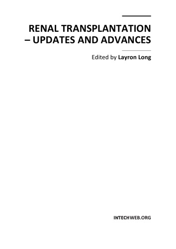 Renal Transplantation - Updates and Advances