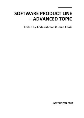 Software Product Line - Advanced Topic