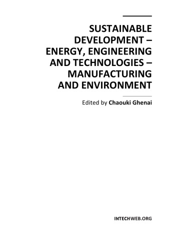 Sustainable Development - Energy, Engineering and Technologies
