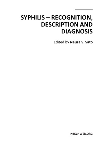 Syphilis - Recognition, Description and Diagnosis