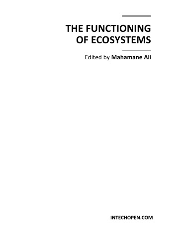 The Functioning of Ecosystems