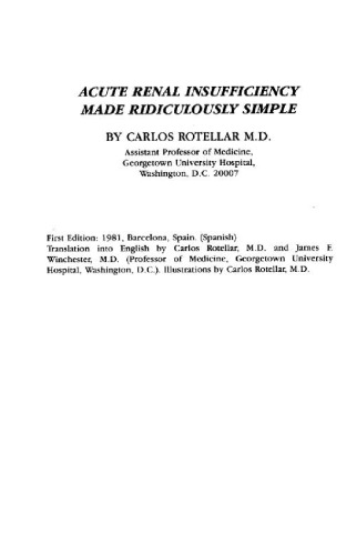 Acute renal insufficiency made ridiculously simple