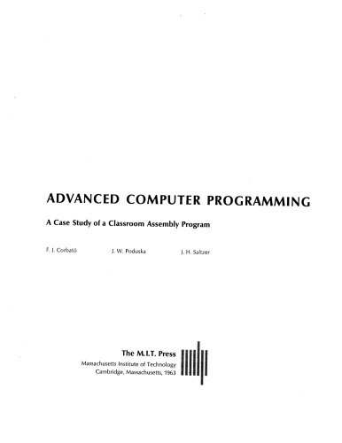 Advanced computer programming : a case study of a classroom assembly program