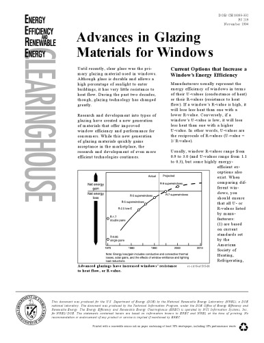 Advances in glazing materials for windows