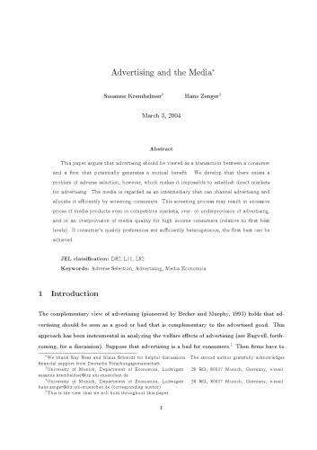 Advertising media planning