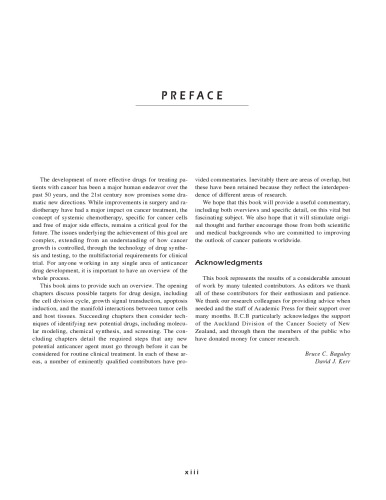 Anticancer drug development