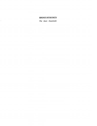 Biostatistics : the bare essentials