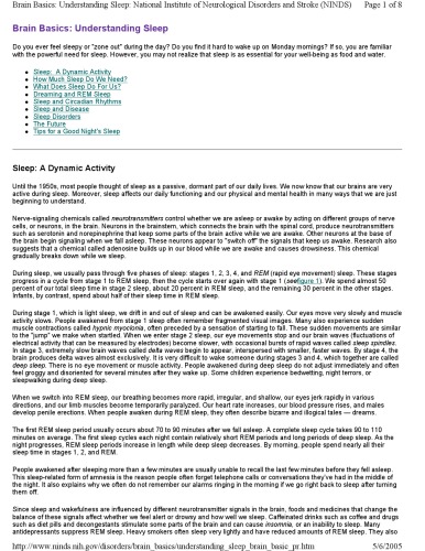 Brain basics : understanding sleep