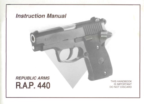 Republic ARMS RAR-440. Instuction Manual