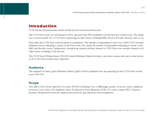 CCIE voice exam quick reference sheets
