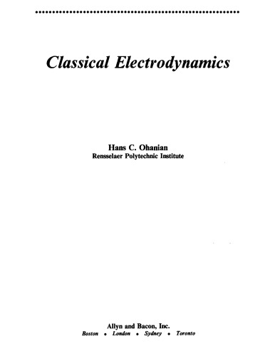 Classical electrodynamics