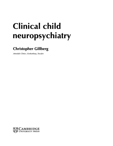 Clinical child neuropsychiatry