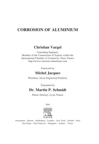 Corrosion of aluminium