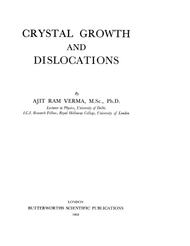 Crystal growth and dislocations