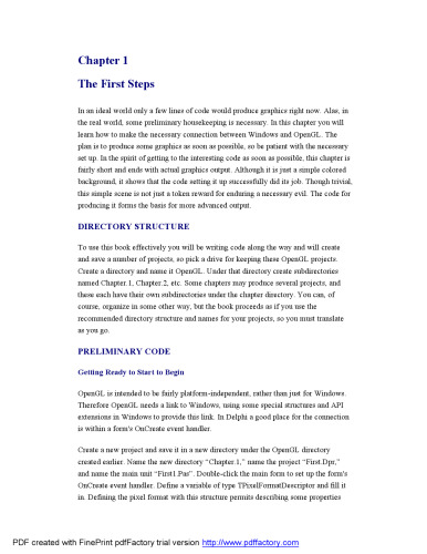 Delphi developer's guide to OpenGL