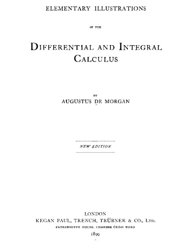Elementary illustrations of the differential and integral calculus