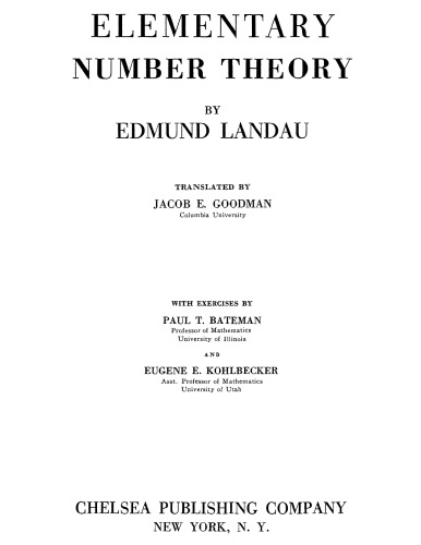 Elementary number theory