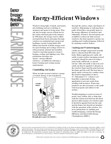 Energy efficient windows