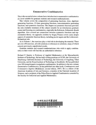 Enumerative Combinatorics [Vol 2]