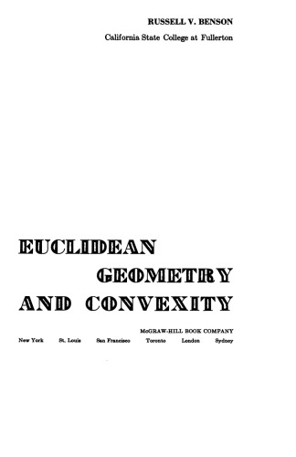 Euclidean geometry and convexity
