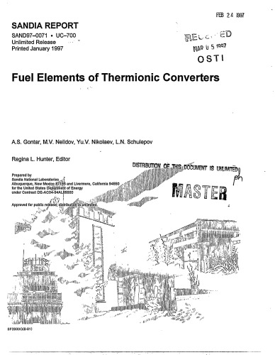 Fuel elements of thermionic convertors