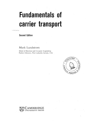 Fundamentals of carrier transport