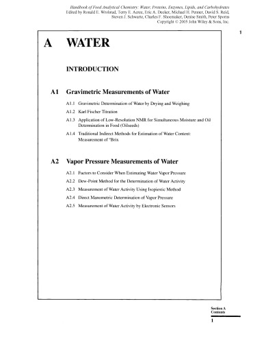 Handbook of food analytical chemistry