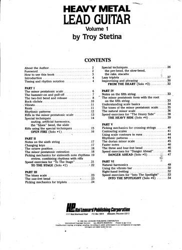 Heavy metal lead guitar