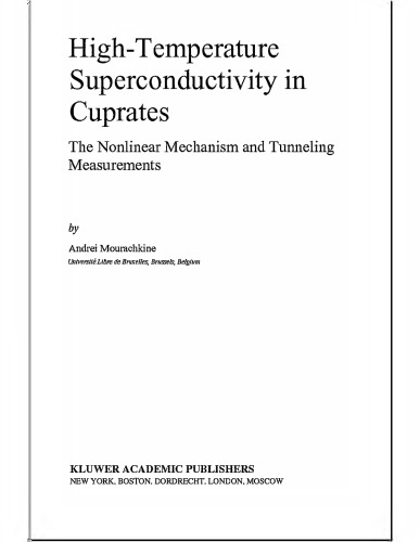 High-temperature superconductivity in cuprates : the nonlinear mechanism and tunneling measurements