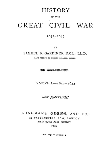 History of the great civil war, 1642-1649