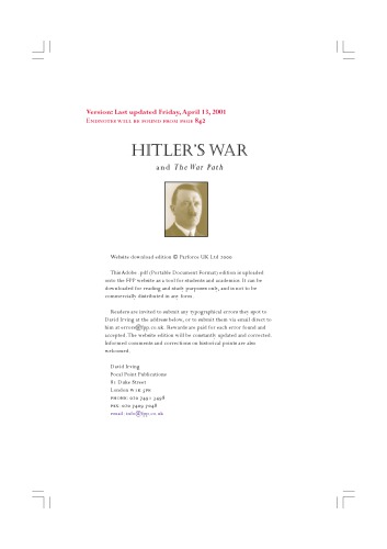Hitler's war