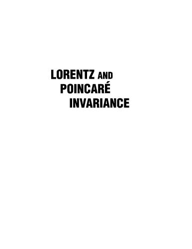 Lorentz and Poincaré invariance : 100 years of relativity