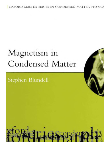 Magnetism in condensed matter