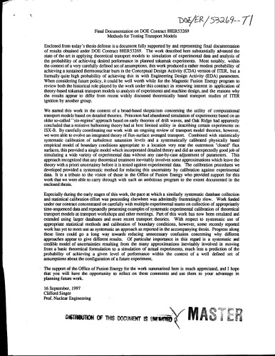 Combined core/boundary layer transport simulations in Tokamaks