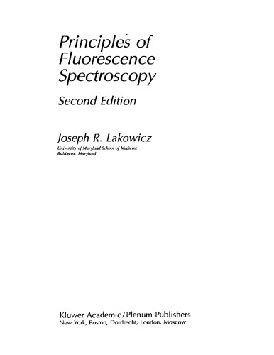 Principles of fluorescence spectroscopy