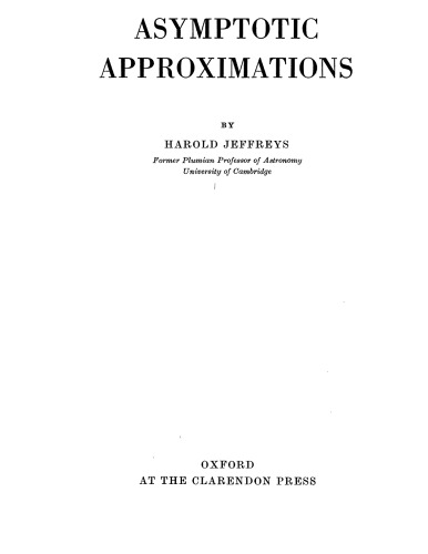 Asymptotic approximations
