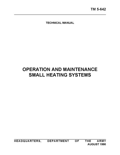 Operation and maintenance : small heating systems