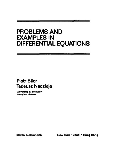 Problems and examples in differential equations