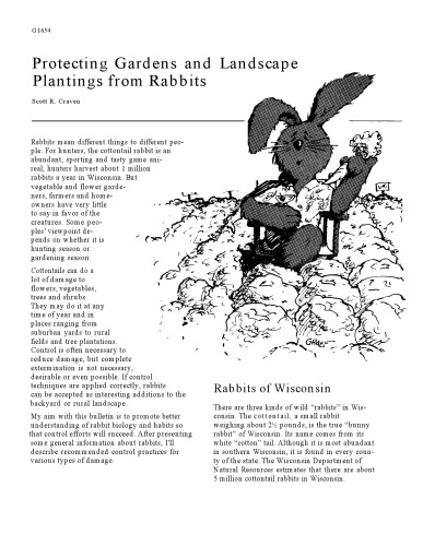 Protecting gardens and landscape plantings from rabbits
