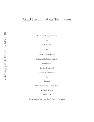QCD resummation techniques